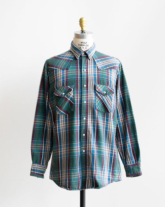 【VINTAGE】80s Old Flannel Check Shirts 『Good Color』 ⑤