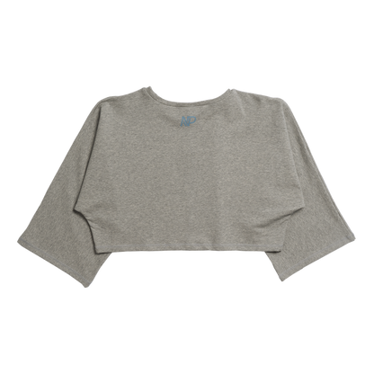 Women's Cropped Terry Cover Up - Heather Gray