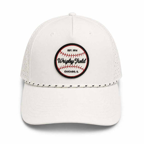Wrigley Field Established 1914 Ball Laser Perf Adjustable Cap