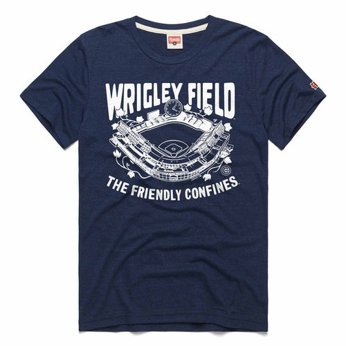 Wrigley Field Homage Navy Friendly Confines T Shirt