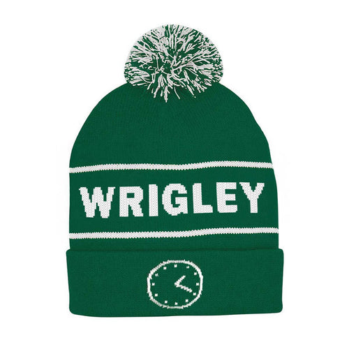 Wrigley Field Scoreboard Clock POM Knit Cap