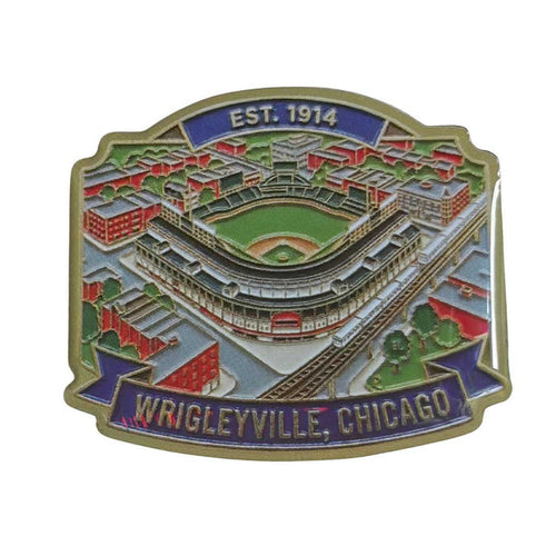 Wrigley Field Wrigleyville Neighborhood Pin