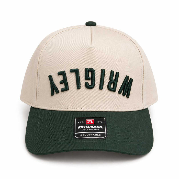 Wrigley Upside Down Cream Green 5 Panel Adjustable Cap