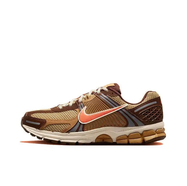 Nike Zoom Vomero 5 SP running sneakers, brown and orange with white laces